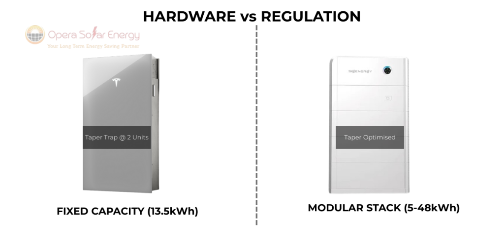 Tesla Powerwall 3 vs Sigenergy SigenStor rebate comparison
