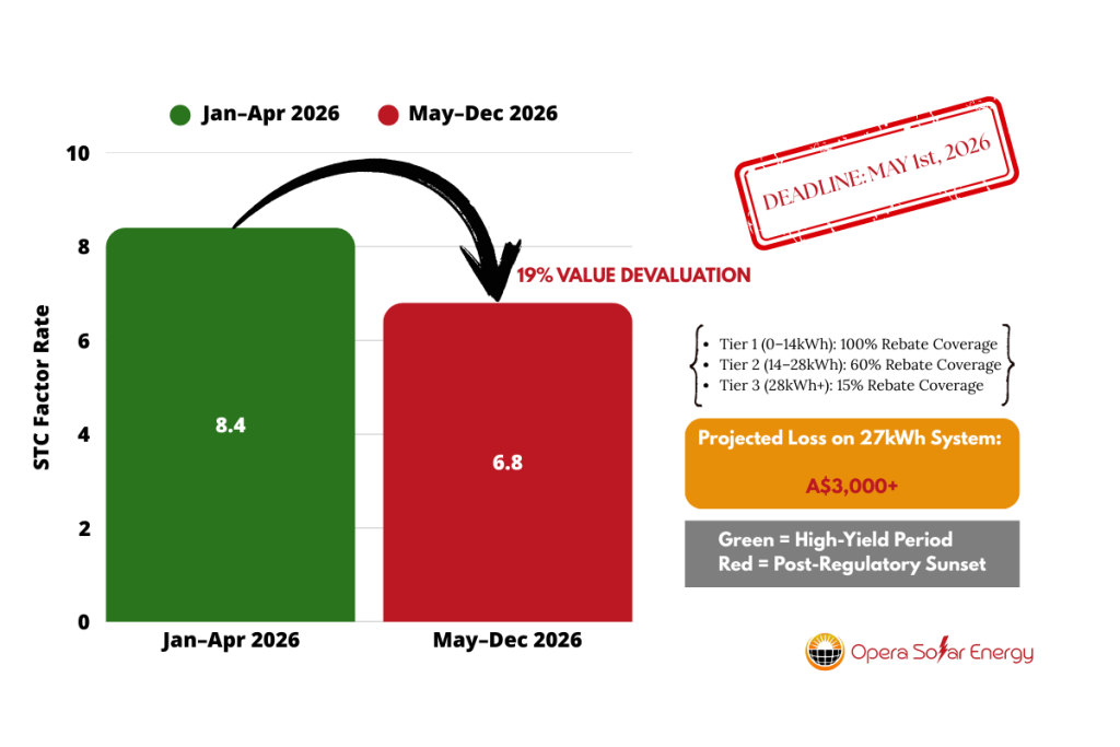 NSW Home Battery Incentive 2026: The "Double Dip" Guide 2 NSW-solar-battery-rebate-2026-stc-drop-chart